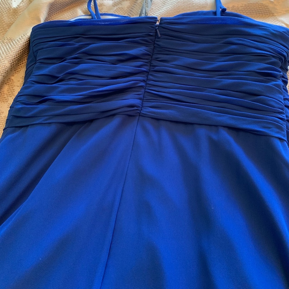 Blue Strapless or Strap Gown Sz 14, Fits 10 - Picture 6 of 6